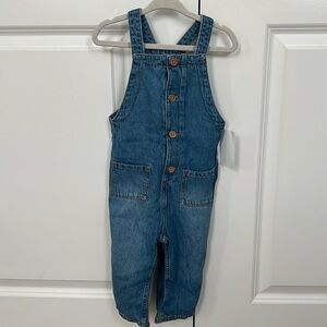 NWT H&M baby kids denim buttoned overalls